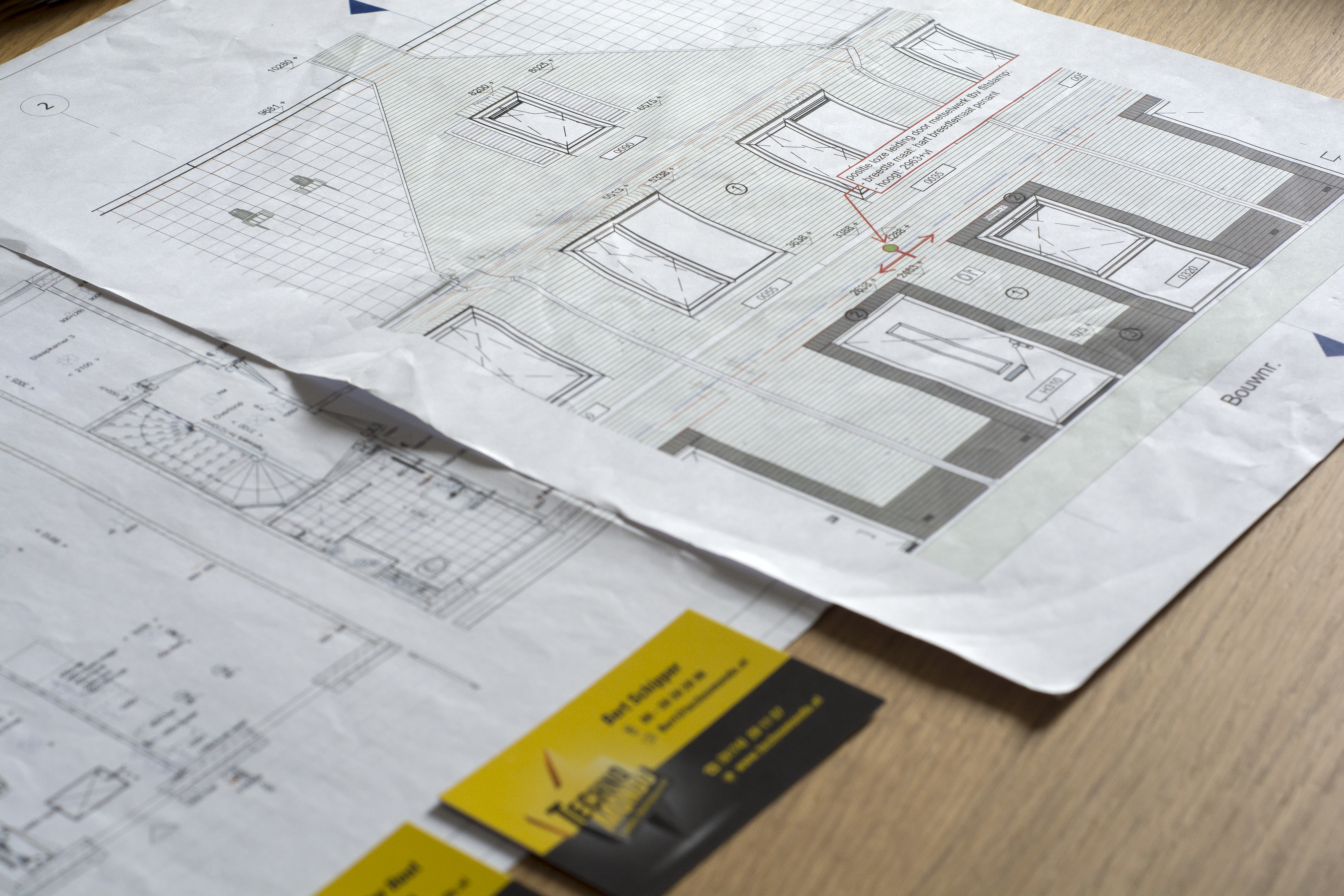 Plattegrond met Techno Mondo kaartjes aangegeven bij nieuwbouw flitslamp